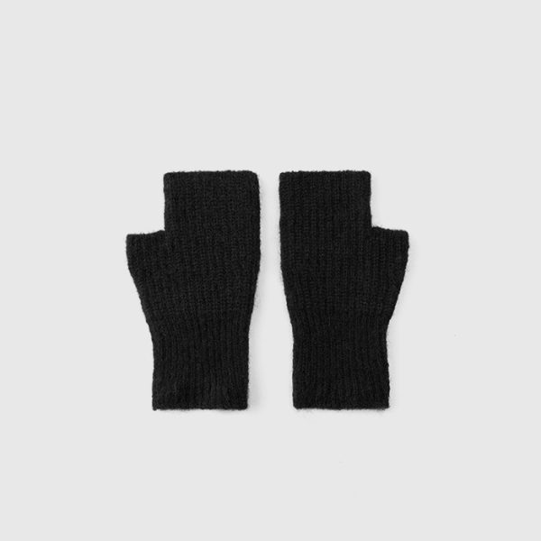 Short ribbed mittens