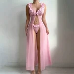 Alluring See-Through Erotic Nightdress Set