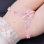 Butterfly Lace Pearl Thong Panty - Image 5