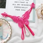 Butterfly Lace Pearl Thong Panty - Image 6