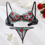 China Ultra Thin lace Sexy Underwear Anti Sagging Set - Image 7