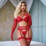 Cross-Border Hollow-Out Erotic Style Lingerie Set - Image 4