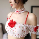Cute Girl Japanese Princess Style Strawberry Split Set - Image 3