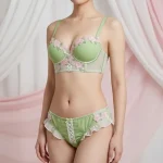 Floral Embroidery Pushup Set