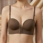 Front-Button Seamless Push-up Bra