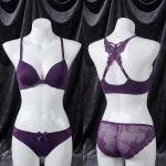 Front Open Butterfly Bra Panty Set - Image 2
