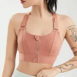 Front Zipper Shockproof Sports Bra - Image 3