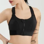 Front Zipper Shockproof Sports Bra - Image 2