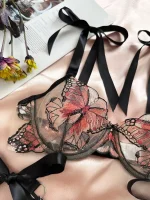 Butterfly Mesh Embroidery Women’s Erotic Lingerie Set - Image 6