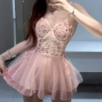 Lace Embroider Suspender Skirt Nightgown - Image 3
