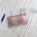 Lace-Trim Sling Back Tube Top Bra - Image 10