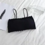 Lace-Trim Sling Back Tube Top Bra - Image 9