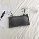Lace-Trim Sling Back Tube Top Bra - Image 8