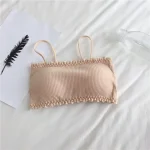 Lace-Trim Sling Back Tube Top Bra - Image 7
