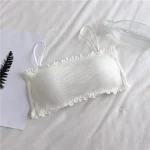 Lace-Trim Sling Back Tube Top Bra - Image 6