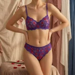 Luxury Valentine Lace Lip Embroidered Sexy Lingerie - Image 2