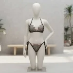 See-Through Sexy Mesh Embroidered Bikini Set