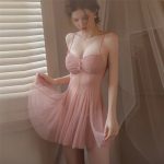 Sexy Mesh Pure Desire Plus Size Temptation Sling Low-cut Night Dress - Image 12