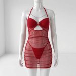 Sexy Mesh See-Through Hollow Hip Skirt Nightgown - Image 12