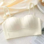 Thin Fixed Chest Pad Small Camisole Vest Bra - Image 5