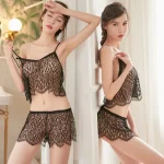 Transparent Sexy Lace Nightgown Set - Image 2