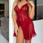 Feminine V Neck Lace Sexy Intimates Suspenders - Image 12
